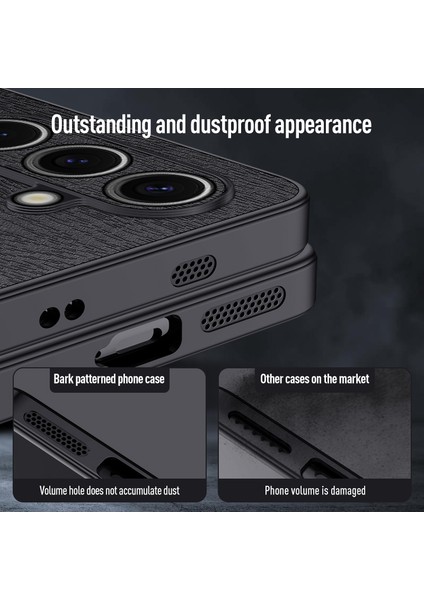 Samsung Galaxy S25+ Kılıf Ahşap Dokulu Pu Deri Kaplamalı Pc+Tpu Telefon Kapağı-Kahverengi (Yurt Dışından) fırsatları