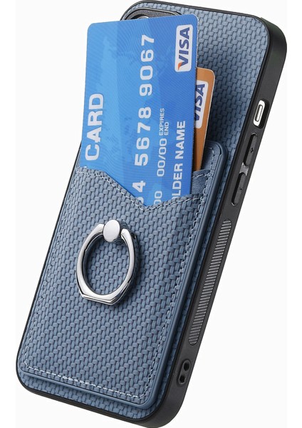 Samsung Galaxy A06 Kılıf Kart Yuvaları Halka Tutucu Kickstand Telefon Kapağı-Mavi (Yurt Dışından) fırsatları