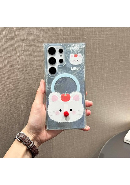 Samsung Galaxy S24 Ultra Manyetik Telefon Kılıfı Karikatür Hayvan Tpu+Pc Arka Kapak-Mavi (Yurt Dışından) indirimleri