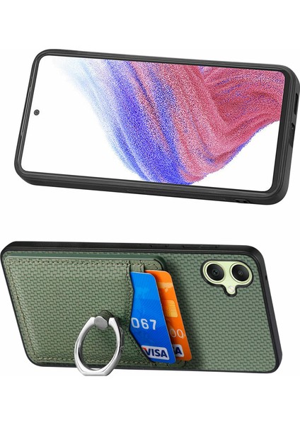 Samsung Galaxy A06 Kılıf Kart Yuvaları Halka Tutucu Kickstand Telefon Kapağı-Yeşil (Yurt Dışından) fırsatları