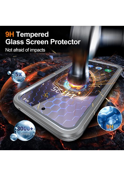Samsung Galaxy S24 Fe Manyetik Kılıf Pc+Tpu Telefon Kapağı Temperli Cam Ekran Filmi-Gri (Yurt Dışından) fiyatları