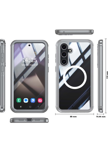 Samsung Galaxy S24 Fe Manyetik Kılıf Pc+Tpu Telefon Kapağı Temperli Cam Ekran Filmi-Gri (Yurt Dışından) indirimleri