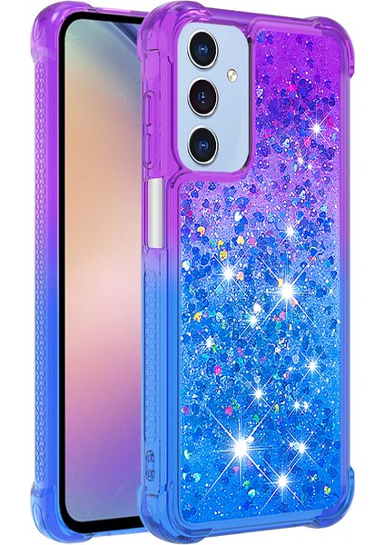 Samsung Galaxy A16 5g/galaxy A16 4g Kılıf Yb Quicksand Serisi-3 Degrade Quicksand Tpu Telefon Kapağı-Mor + Gök Mavisi (Yurt Dışından) fiyatları