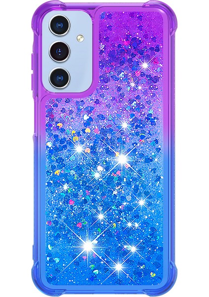 Samsung Galaxy A16 5g/galaxy A16 4g Kılıf Yb Quicksand Serisi-3 Degrade Quicksand Tpu Telefon Kapağı-Mor + Gök Mavisi (Yurt Dışından) modelleri