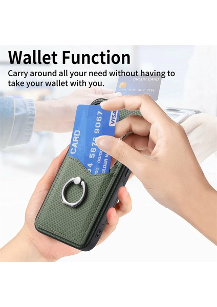 Samsung Galaxy A06 Kılıf Kart Yuvaları Halka Tutucu Kickstand Telefon Kapağı-Kahverengi (Yurt Dışından) fiyatları