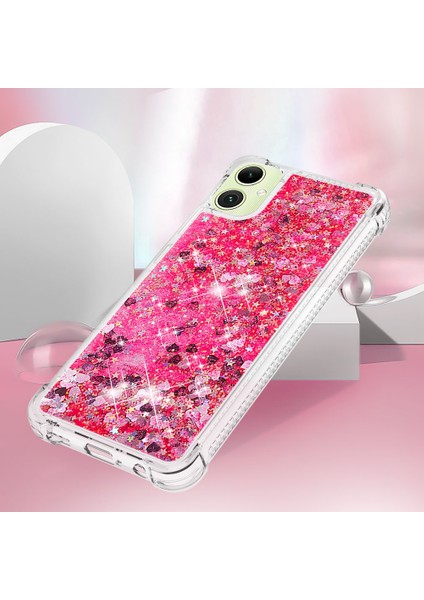 Samsung Galaxy A06 Kılıf Quicksand Anti-Drop Tpu Telefon Kapağı-Pembe/kalpler (Yurt Dışından) indirimleri