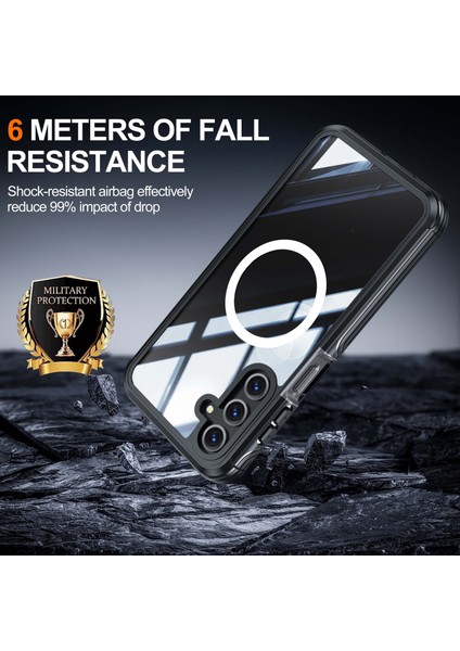 Samsung Galaxy A16 4g/5g Manyetik Kılıf Pc+Tpu Telefon Kılıfı, Temperli Cam Ekranlı Film-Siyah (Yurt Dışından) fırsatları