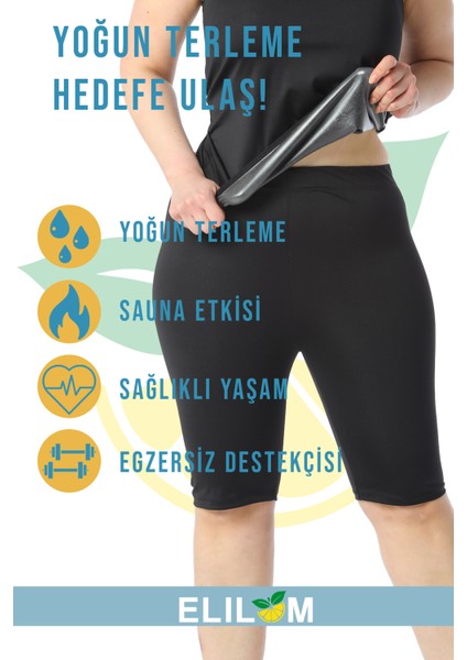 Sauna Termal Şort - Spor ve Egzersiz Için, Terleme Artırıcı, Göbek Toparlayıcı, Bel ve Bacak Inceltici, Siyah - Unisex (Elilom_dipsi) fiyatları