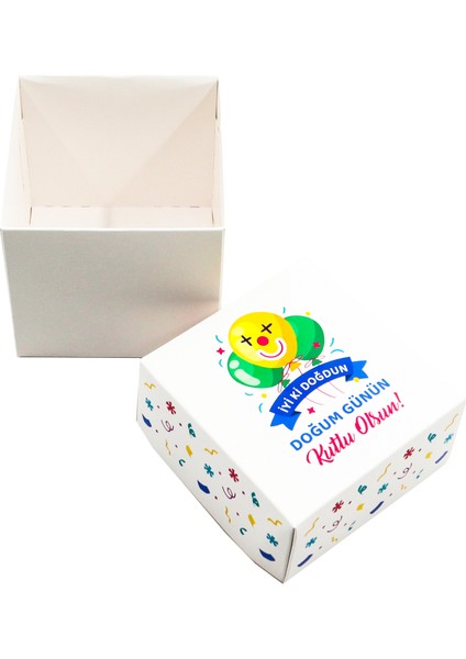 Özel Tasarım Doğum Günü Hediye Kutusu –10 x 10 x 10 cm 1 Adet Model:3