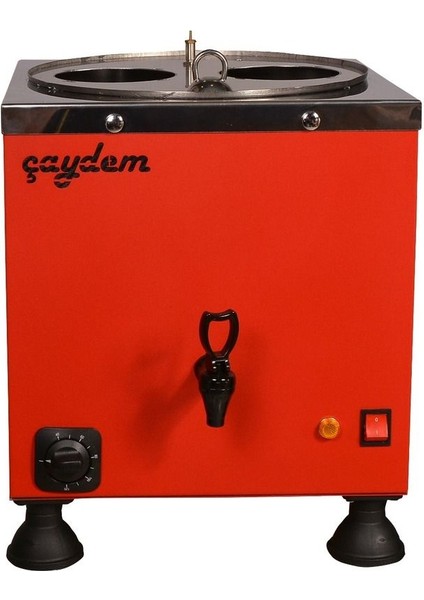 2 Demlikli Yalıtımlı Çay Kazanı Şamandıralı Tam Otomatik Çaycı Çay Makinesi 23 Lt Semaver