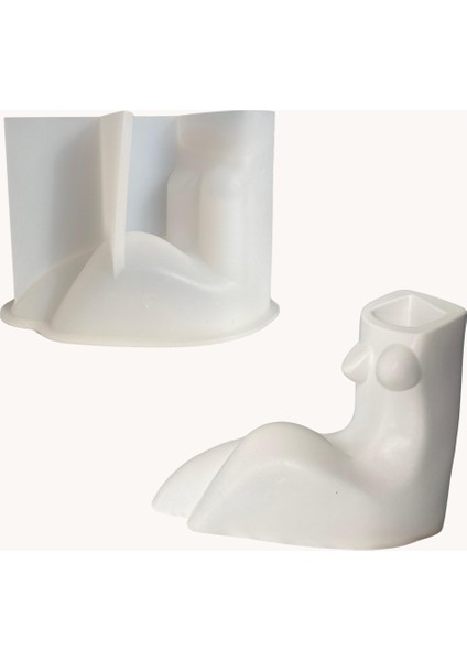 Silikon Kalıp 3 Boyutlu Oturan Insan Vücut Figür Vazo Taş Tozu Epoksi Reçine Ithal