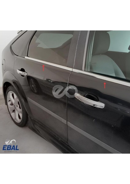 Ford Focus 2 Hb Krom Cam Çıtası 4 Prç. 2005-2011 Paslanmaz Çelik