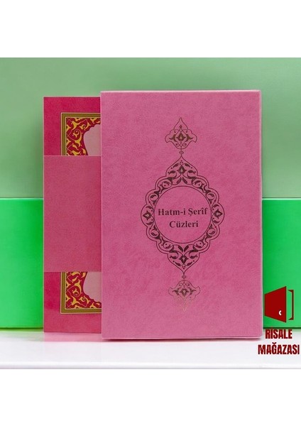 30 Cüz Hatim Seti Kuran-I Kerim Orta Boy (Pembe, Karton Kapak, Kutulu) - Cüz Cüz Kuran - Risale Mağazası