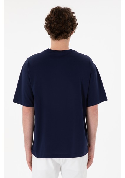 Erkek Lacivert Tişört Basic 50313089-VR033