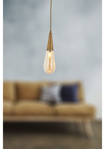 TT023-1-FULLESK Tt Aydınlatma Damla Modeli Full Eskitme Tekli Avize