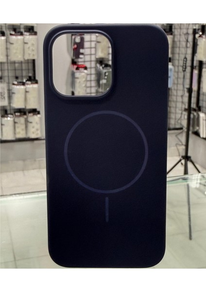 iPhone 15 Pro Max Magsafe Yumuşak Silikon Kılıf – Lansman Içi Kadife Dokulu, Kablosuz Şarj Destekli Lacivert