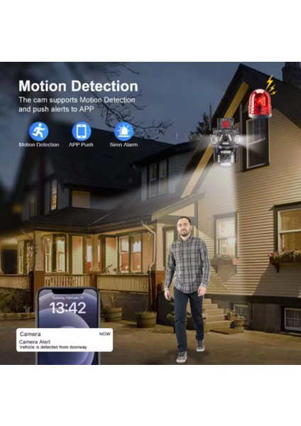 3017 Wifi 6mp Dual Lens Ip Güvenlik Kamerası 128 Gb| Hareketli Kablosuz, Gece Görüşü, Kişi Takibi, Türkçe Sesli Görüşme Dış İç Kamera fiyatları