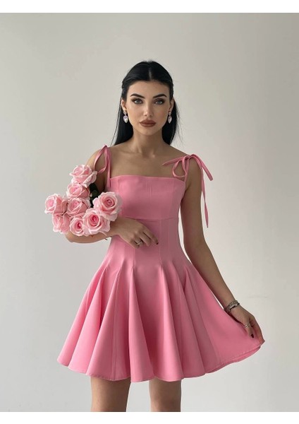 Clara Askılı Mini Elbise