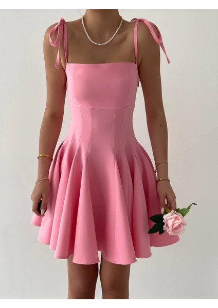 Clara Askılı Mini Elbise