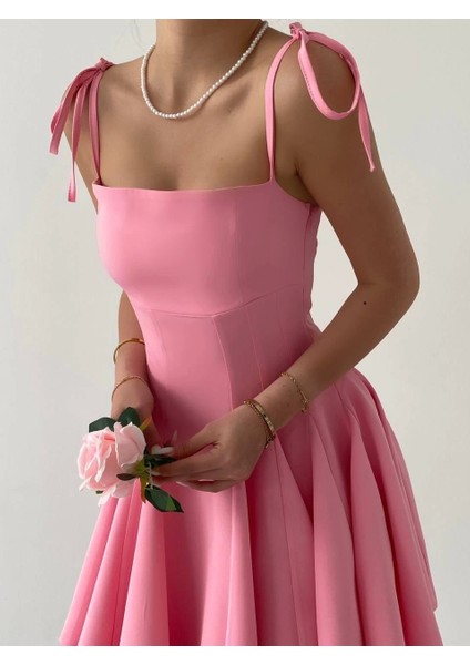 Clara Askılı Mini Elbise