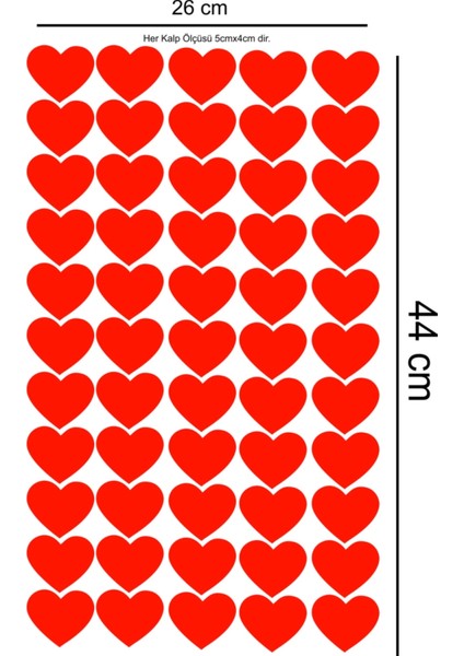 14 Şubat Sevgililer Günü Kalp Sticker