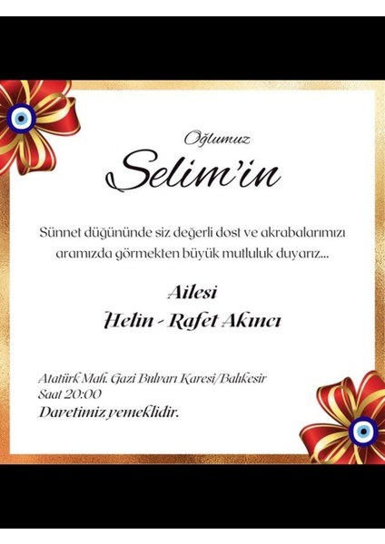 Düğün Davetiyesi , Nişan Davetiyesi , Kına Davetiyesi 50 Adet