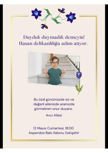 Düğün Davetiyesi , Nişan Davetiyesi , Kına Davetiyesi 50 Adet