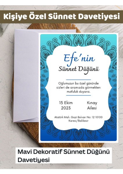 Düğün Davetiyesi , Kına Davetiye , Nişan Davetiyesi ( 1 Adet).
