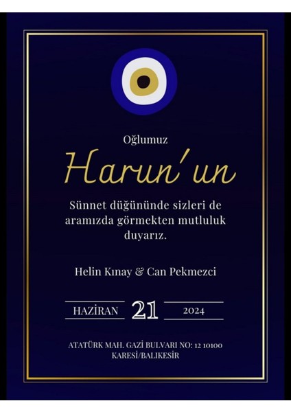 Düğün Davetiyesi , Nişan Davetiyesi , Kına Davetiyesi 50 Adet