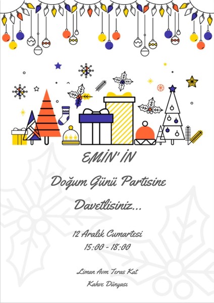 Sünnet Davetiyesi 50 Adet ( Baskı Dahil Değildir )