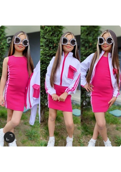 Kokoş Kısa Fermuarlı Ceket Dahil Elbise fırsatları