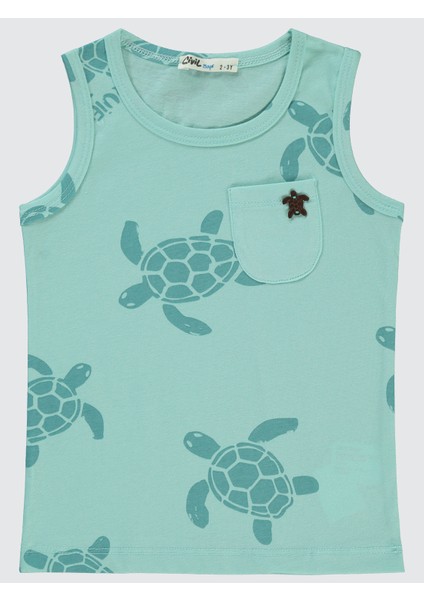 Erkek Çocuk Tişört 2-5 Yaş Turkuaz