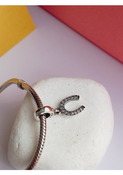 925 Ayar Gümüş Bileklik Uyumlu Şans Nal Charm Doğum Günü Hediye 2 modelleri