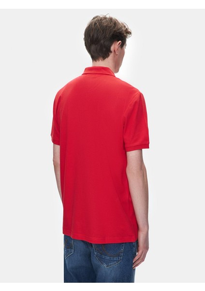 Erkek Polo Yaka Fermuarlı Kısa Kollu Regular Kırmızı T-shırt modelleri