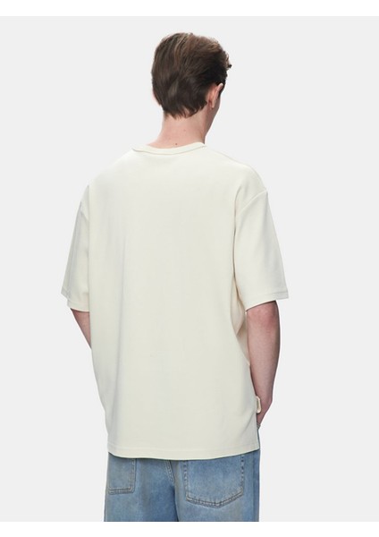 Erkek Loose Bej T-shırt modelleri