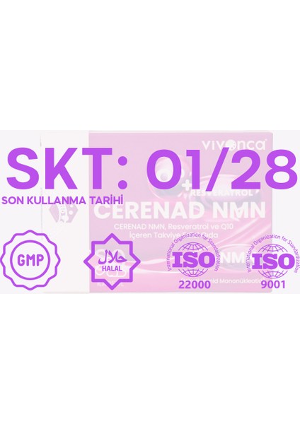 Nmn 3'lü, Lipozomal Nmn, COQ10, Resveratrol, Çinko ve C Vitamini İçeren Takviye Edici Gıda