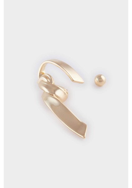 Kadın Gold Detaylı Küpe E3073AXNS
