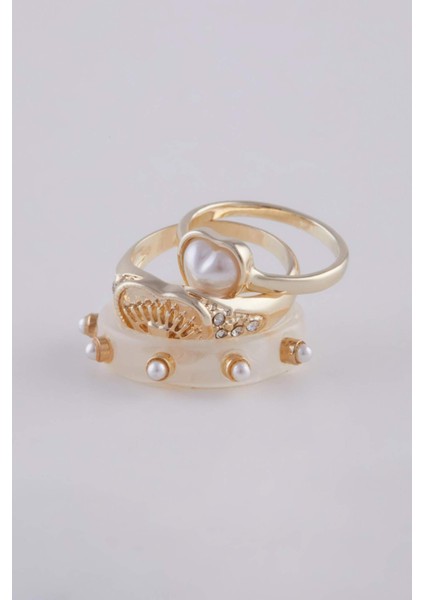 Kadın 3'lü Gold Yüzük E3049AXNS modelleri