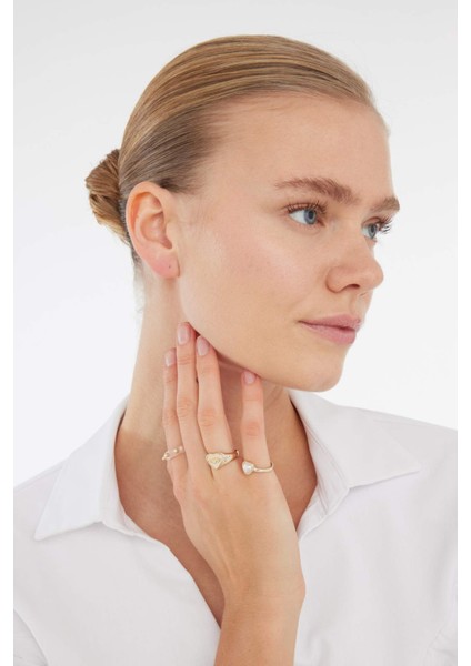 Kadın 3'lü Gold Yüzük E3049AXNS indirimleri