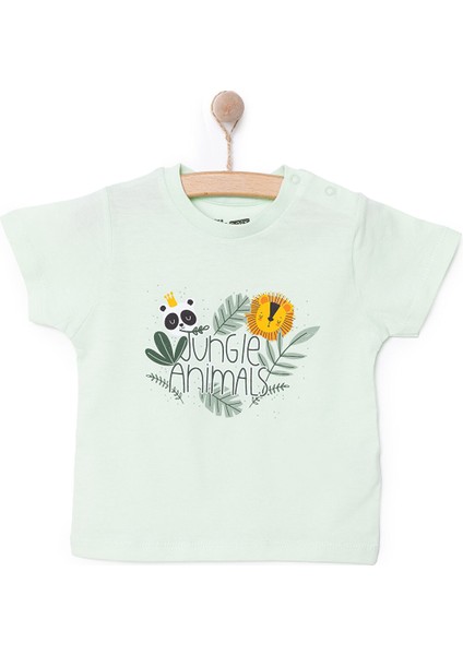 Basic Erkek Orman Hayvanları Baskılı T-Shirt Erkek Bebek