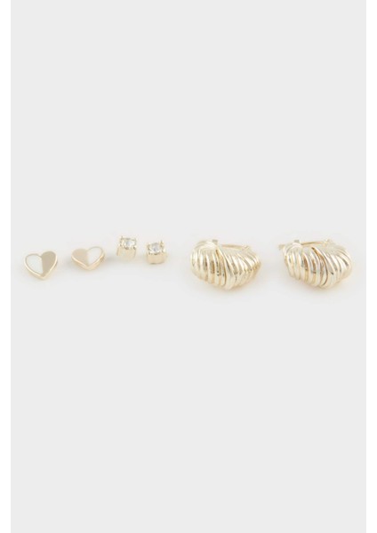 Kadın 3'lü Gold Küpe E3062AXNS