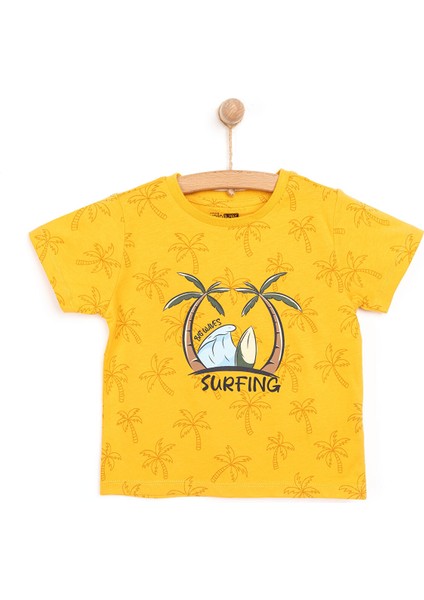 Basic Erkek Sörf Baskılı T-Shirt Erkek Bebek