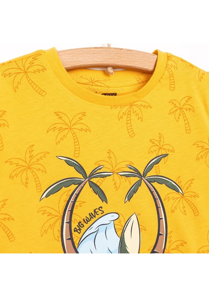 Basic Erkek Sörf Baskılı T-Shirt Erkek Bebek