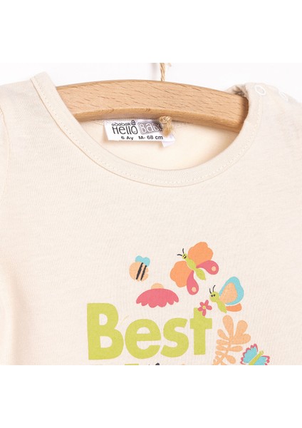 Basic Best Mom Baskılı Tshirt Kız Bebek modelleri