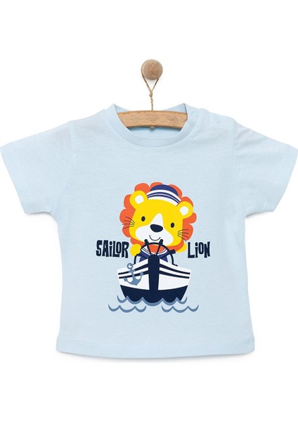 Basic Erkek Gemici Aslan Baskılı T-Shirt Erkek Bebek