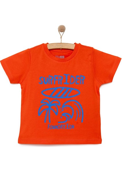 Basic Erkek Sörf Baskılı T-Shirt Erkek Bebek