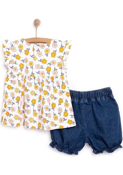 Flowers Kız Tshirt-Şort Kız Bebek