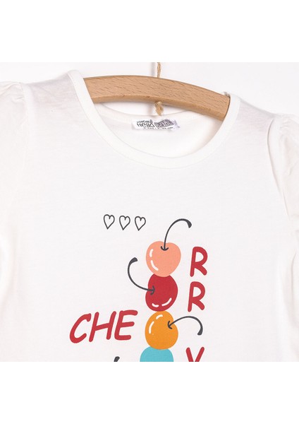 Basic Kiraz Baskılı Tshirt Kız Bebek