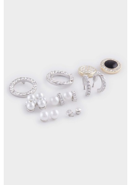 Kadın 6'lı Silver Küpe E3060AXNS