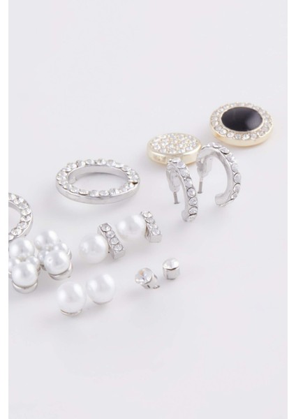 Kadın 6'lı Silver Küpe E3060AXNS